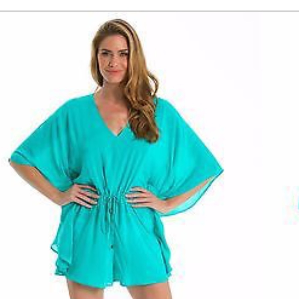 Designer Tie Back Romper Swim Cover-up.